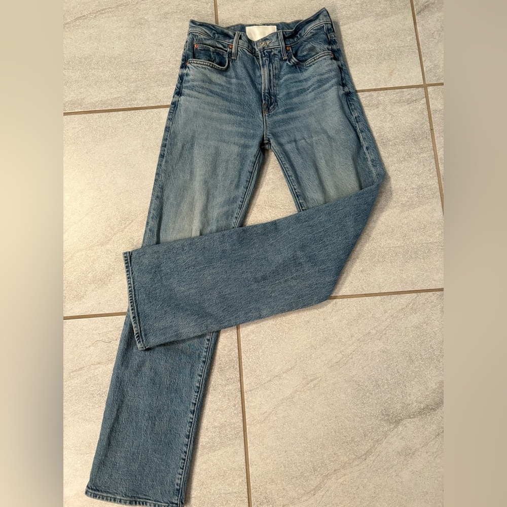 Mother Denim Kick It Straight Leg Blue Denim Jeans size 25